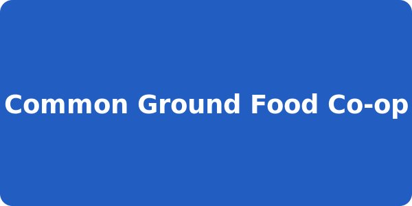 Common Ground Food Co-op