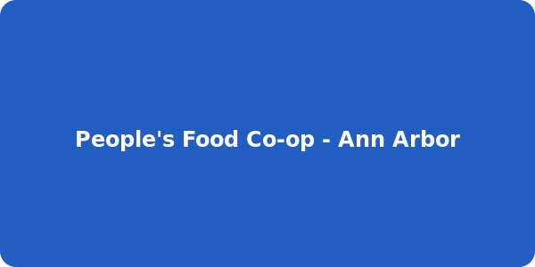 People's Food Co-op - Ann Arbor