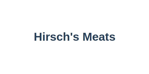 Hirsch's Meats