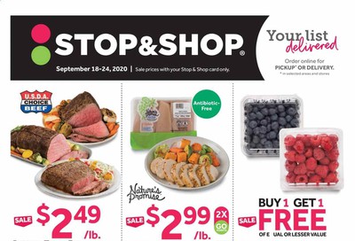 Stop & Shop (NJ) Weekly Ad September 18 to September 24