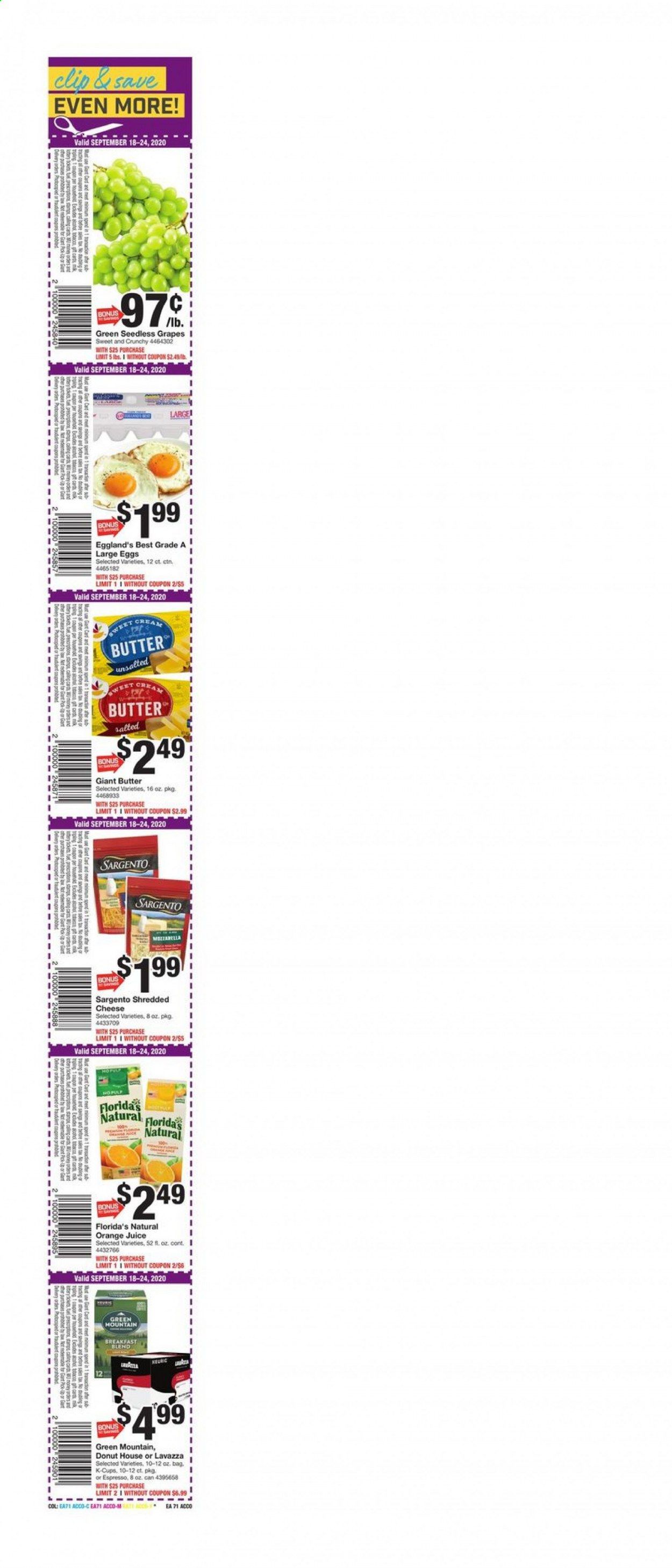 Giant Food Weekly Ad September 18 to September 24