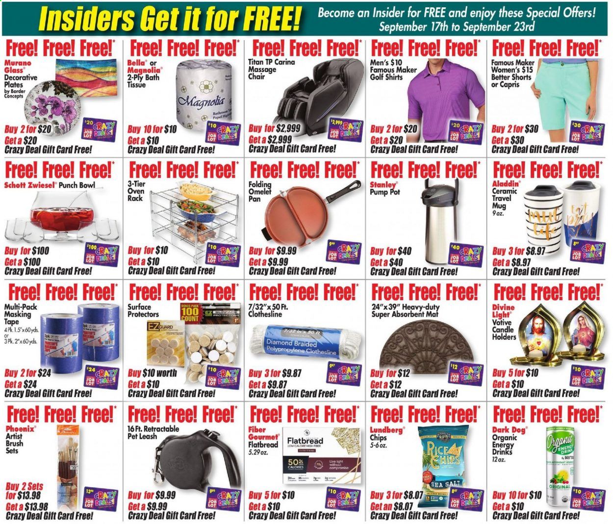 Ocean State Job Lot Weekly Ad September 17 to September 23
