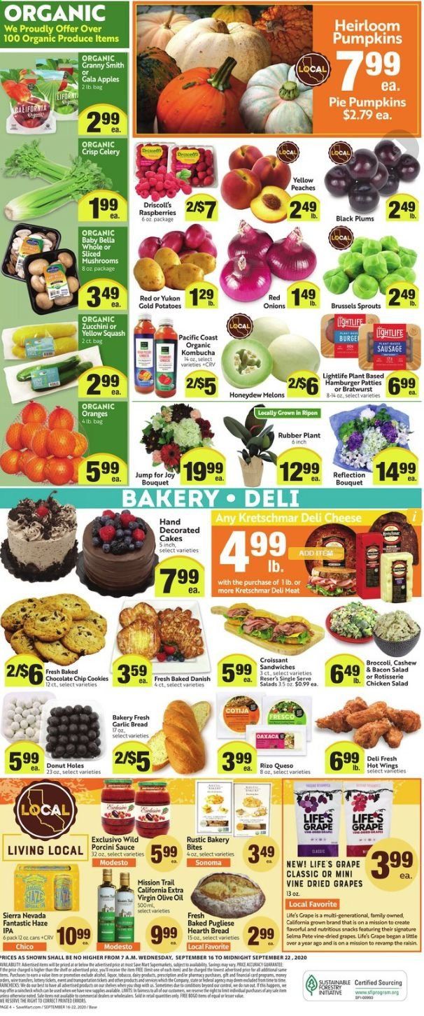 Save Mart Weekly Ad September 16 to September 22