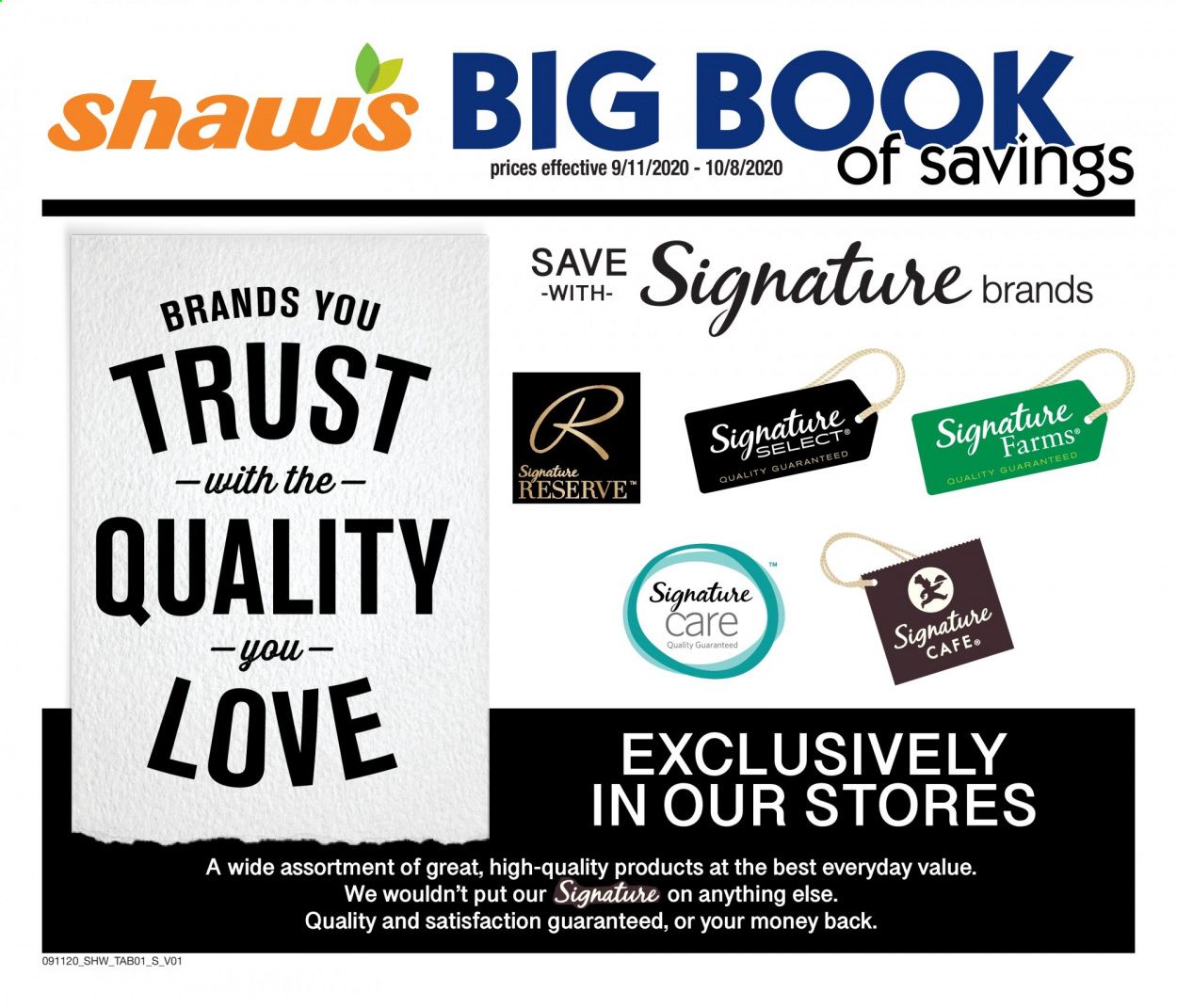 Shaw’s Weekly Ad September 11 to October 8