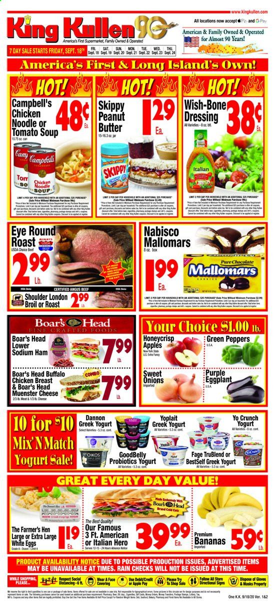 King Kullen Weekly Ad September 18 to September 24