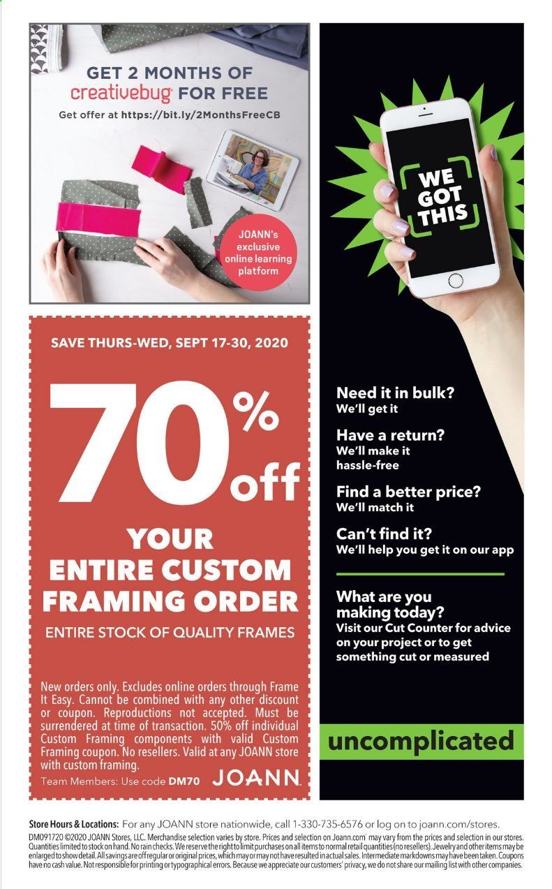 JOANN Weekly Ad September 17 to September 30
