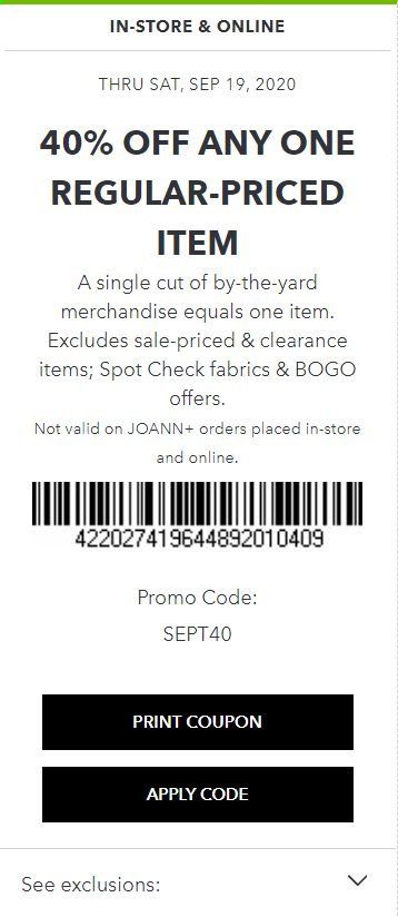 JOANN Weekly Ad September 17 to September 19