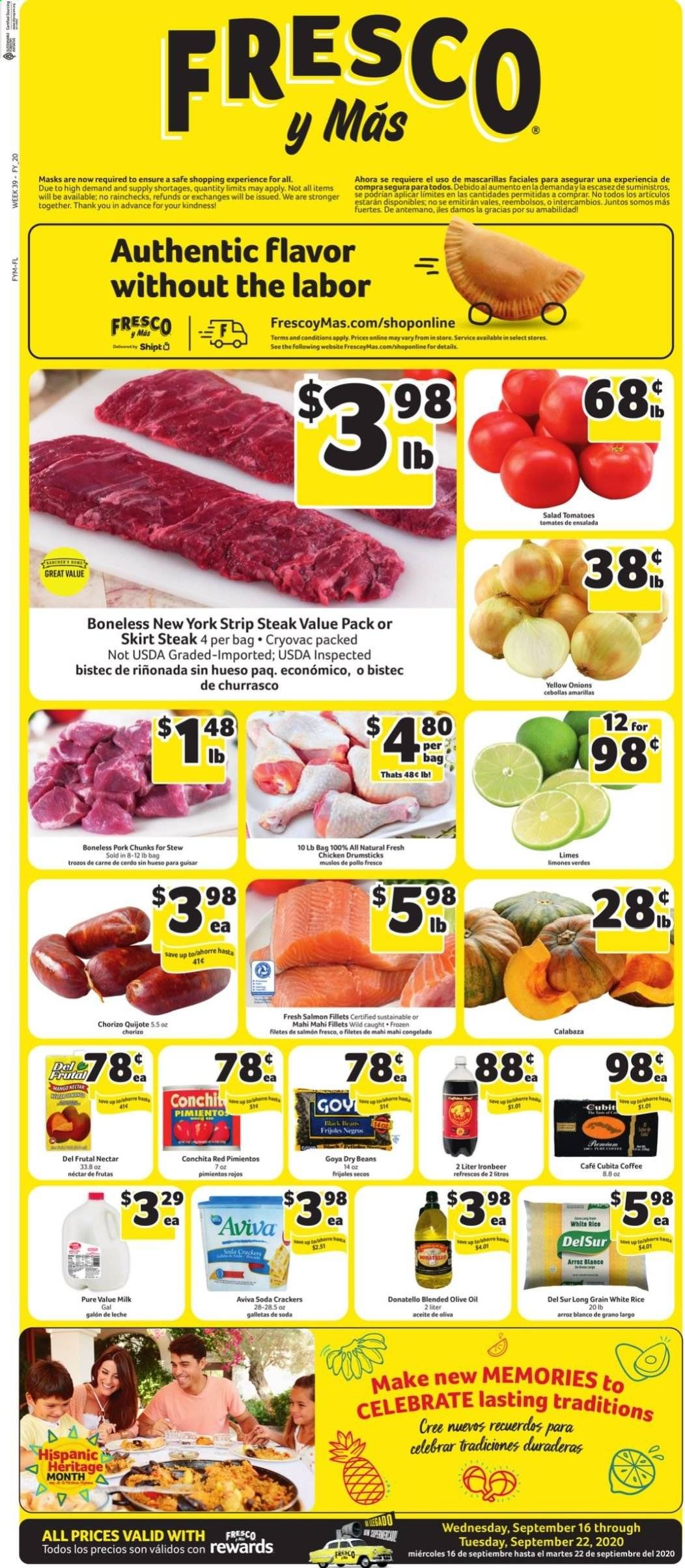 Fresco y Más Weekly Ad September 16 to September 22