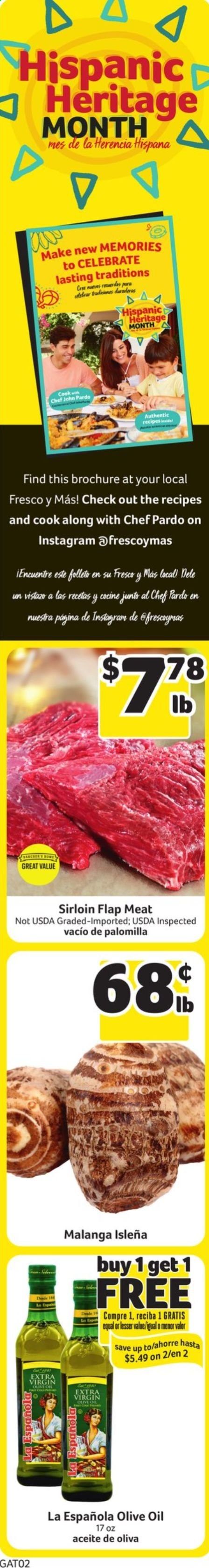 Fresco y Más Weekly Ad September 16 to September 22