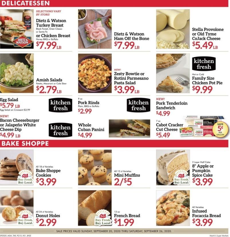Martin’s Weekly Ad Flyer September 20 to September 26
