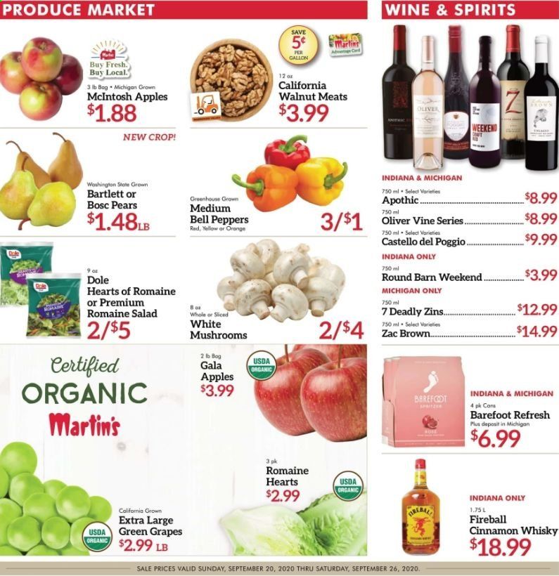 Martin’s Weekly Ad Flyer September 20 to September 26