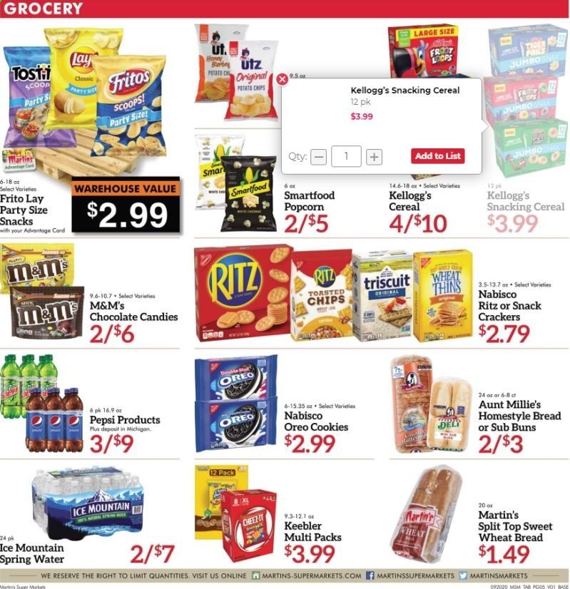 Martin’s Weekly Ad Flyer September 20 to September 26