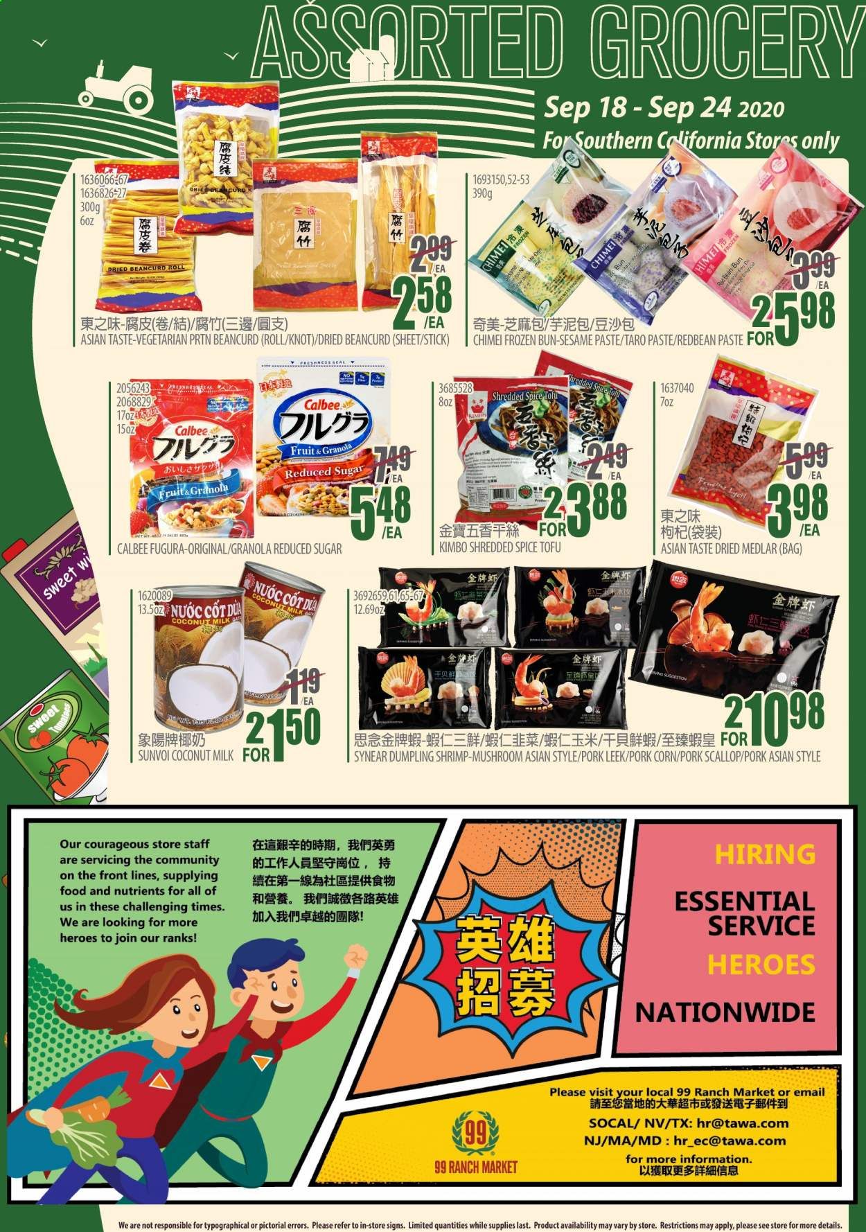 99 Ranch Market (CA) Weekly Ad Flyer September 18 to September 24