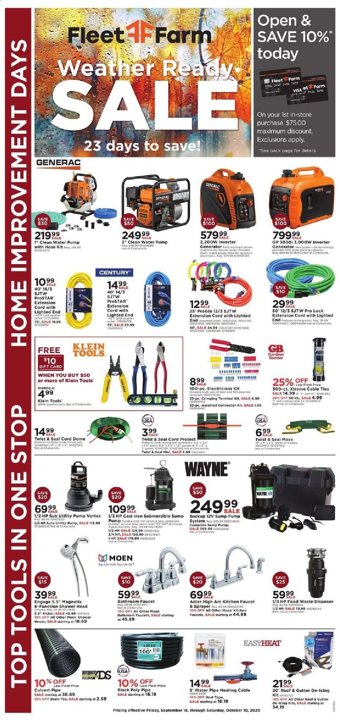 Fleet Farm Weekly Ad Flyer September 18 to October 10