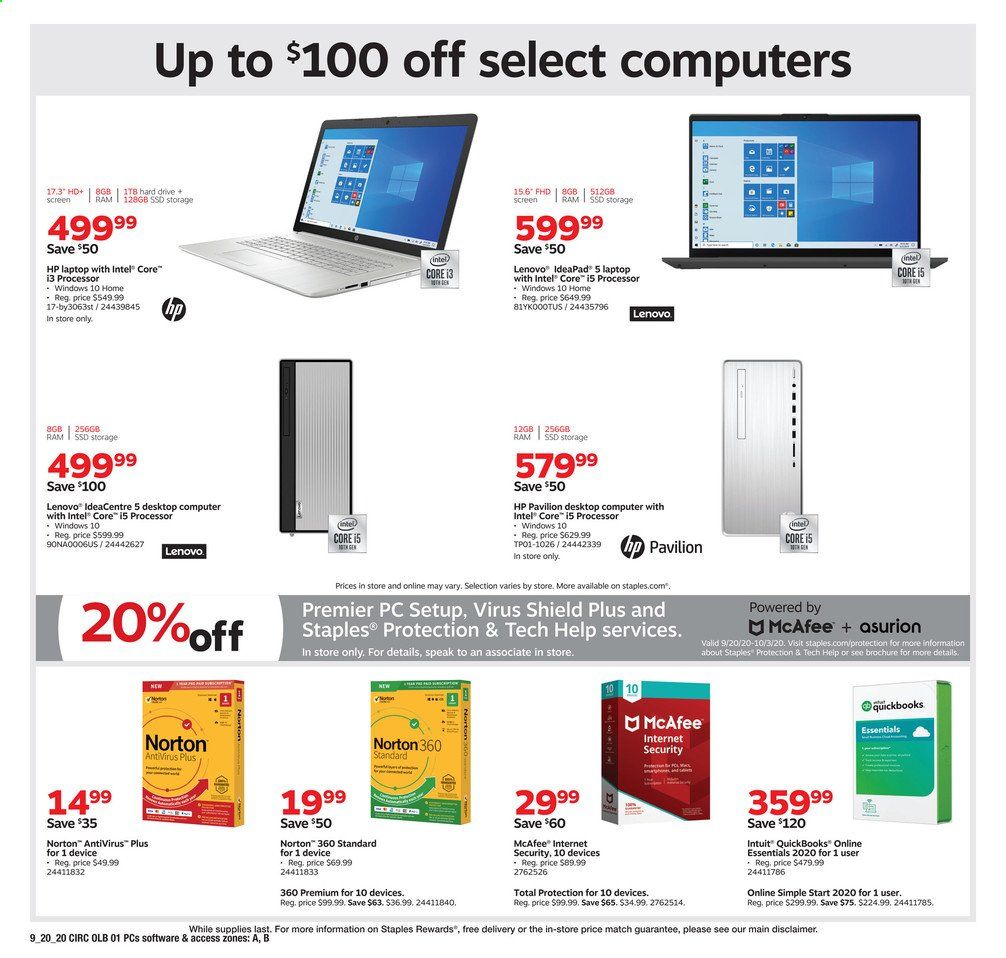 Staples Weekly Ad Flyer September 20 to September 26