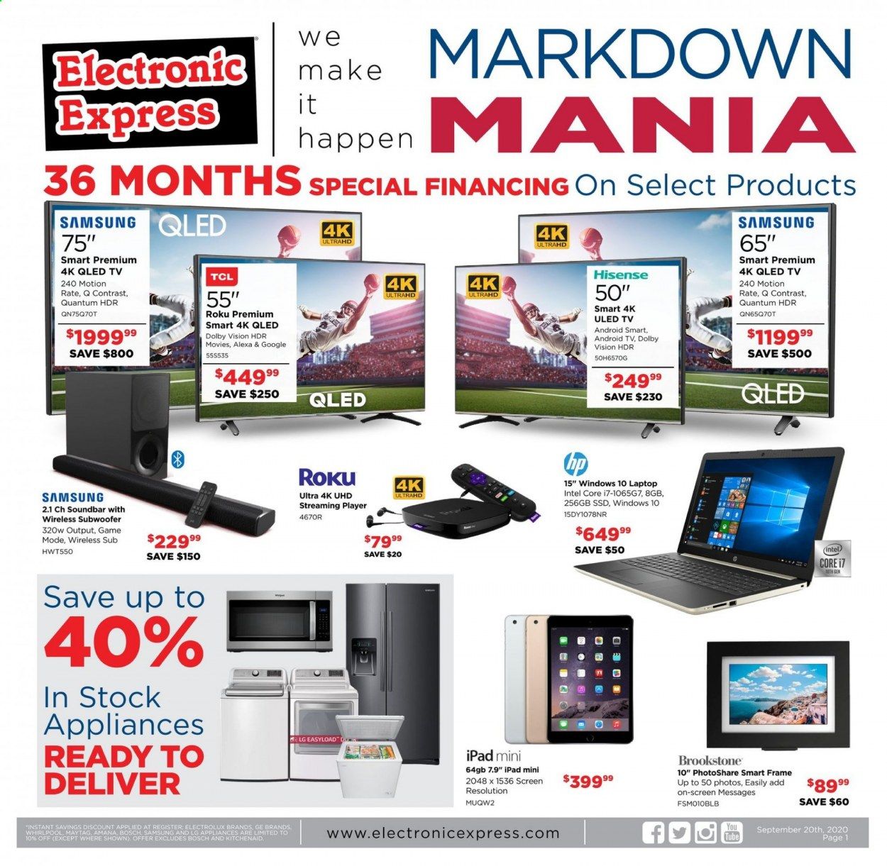 Electronic Express Weekly Ad Flyer September 20 to September 26