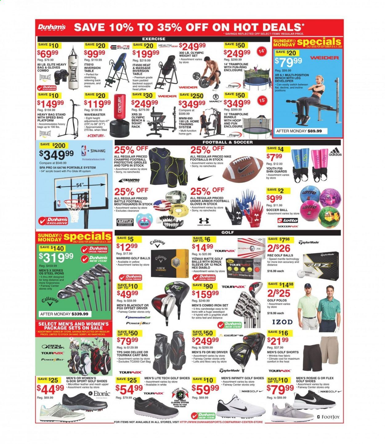 Dunham's Sports Weekly Ad Flyer September 19 to September 24