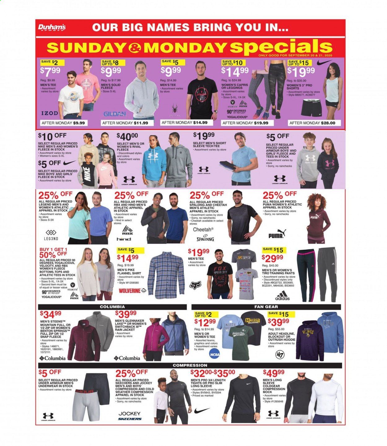 Dunham's Sports Weekly Ad Flyer September 19 to September 24