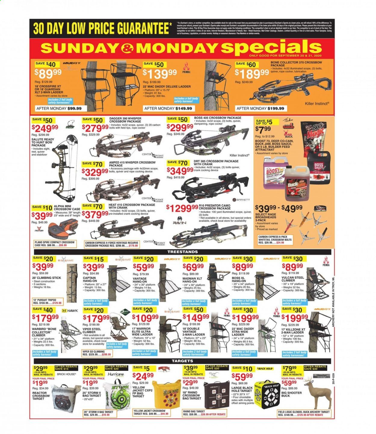 Dunham's Sports Weekly Ad Flyer September 19 to September 24