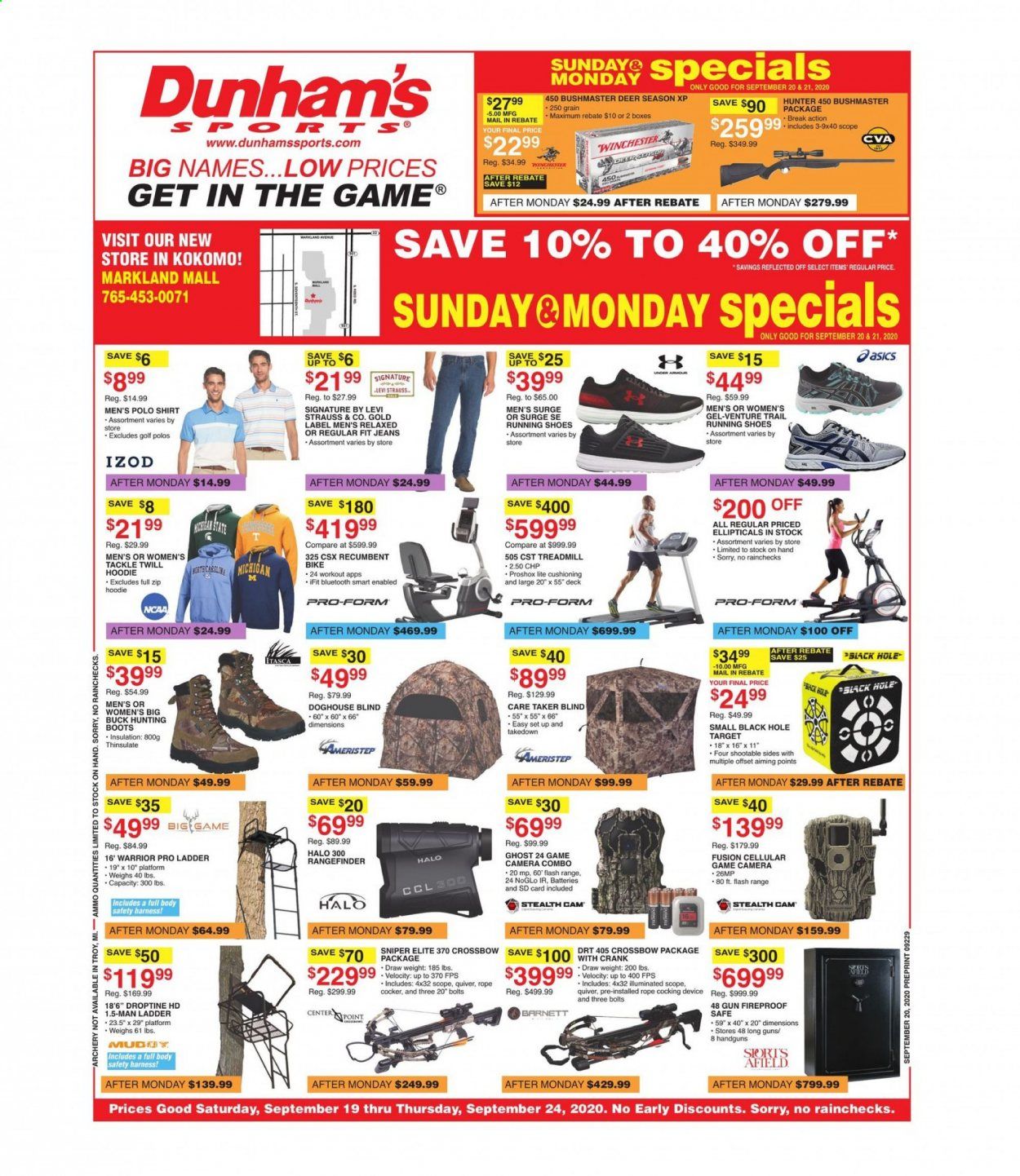 Dunham's Sports (IN) Weekly Ad Flyer September 19 to September 24