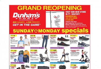 Dunham's Sports (MI) Weekly Ad Flyer September 19 to September 24