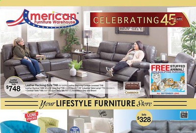 American Furniture Warehouse (TX) Weekly Ad Flyer September 16 to October 6