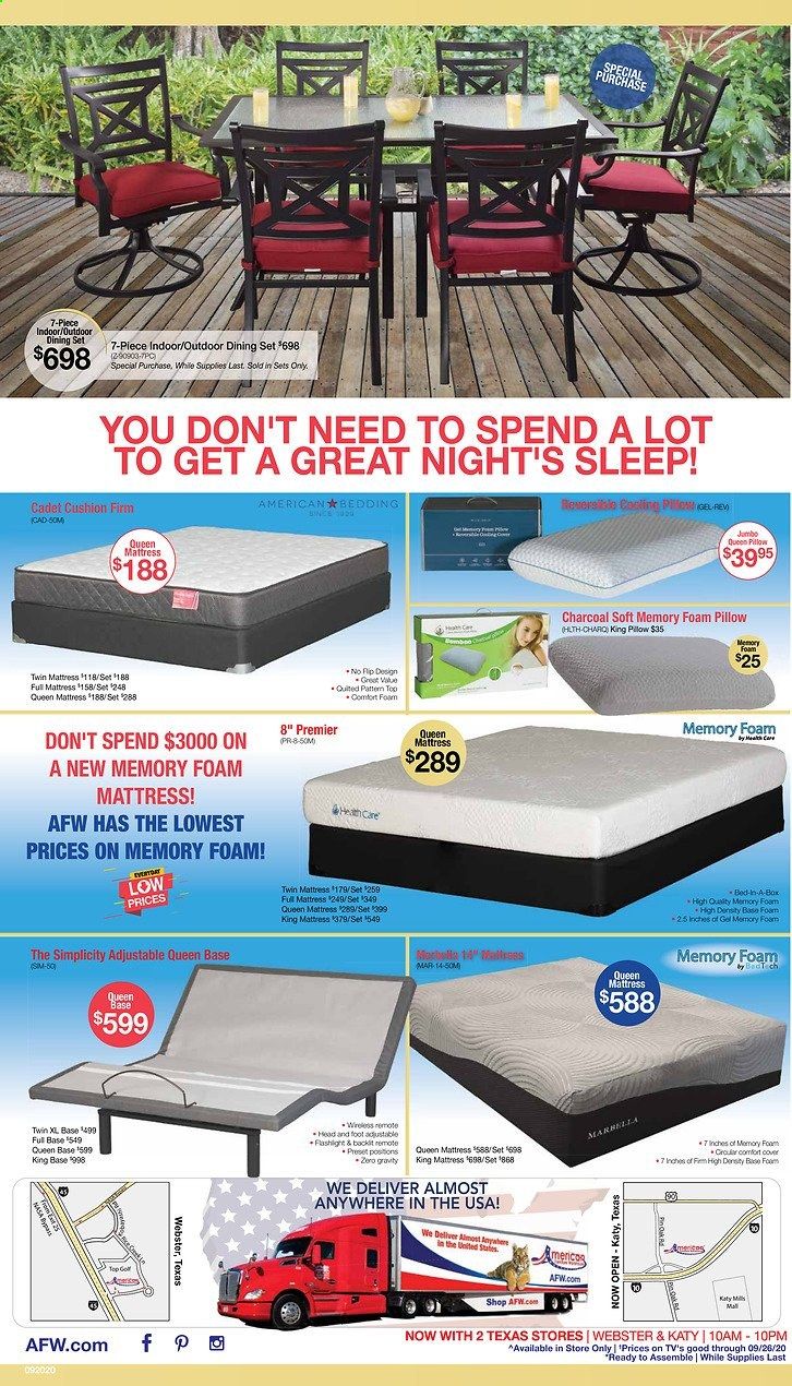 American Furniture Warehouse (TX) Weekly Ad Flyer September 16 to October 6