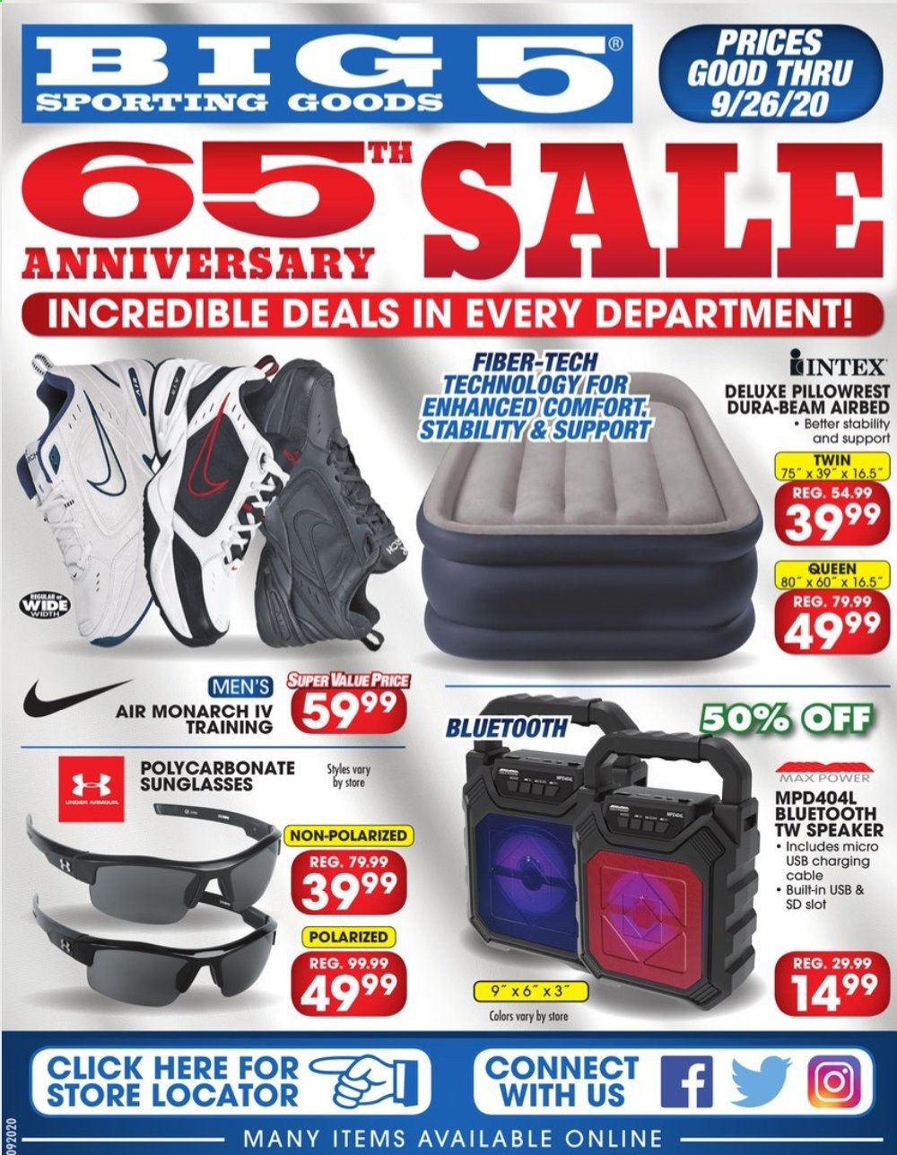 Big 5 Weekly Ad Flyer September 20 to September 26