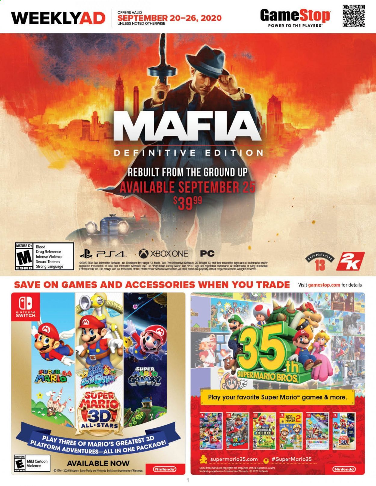 GameStop Weekly Ad Flyer September 20 to September 26