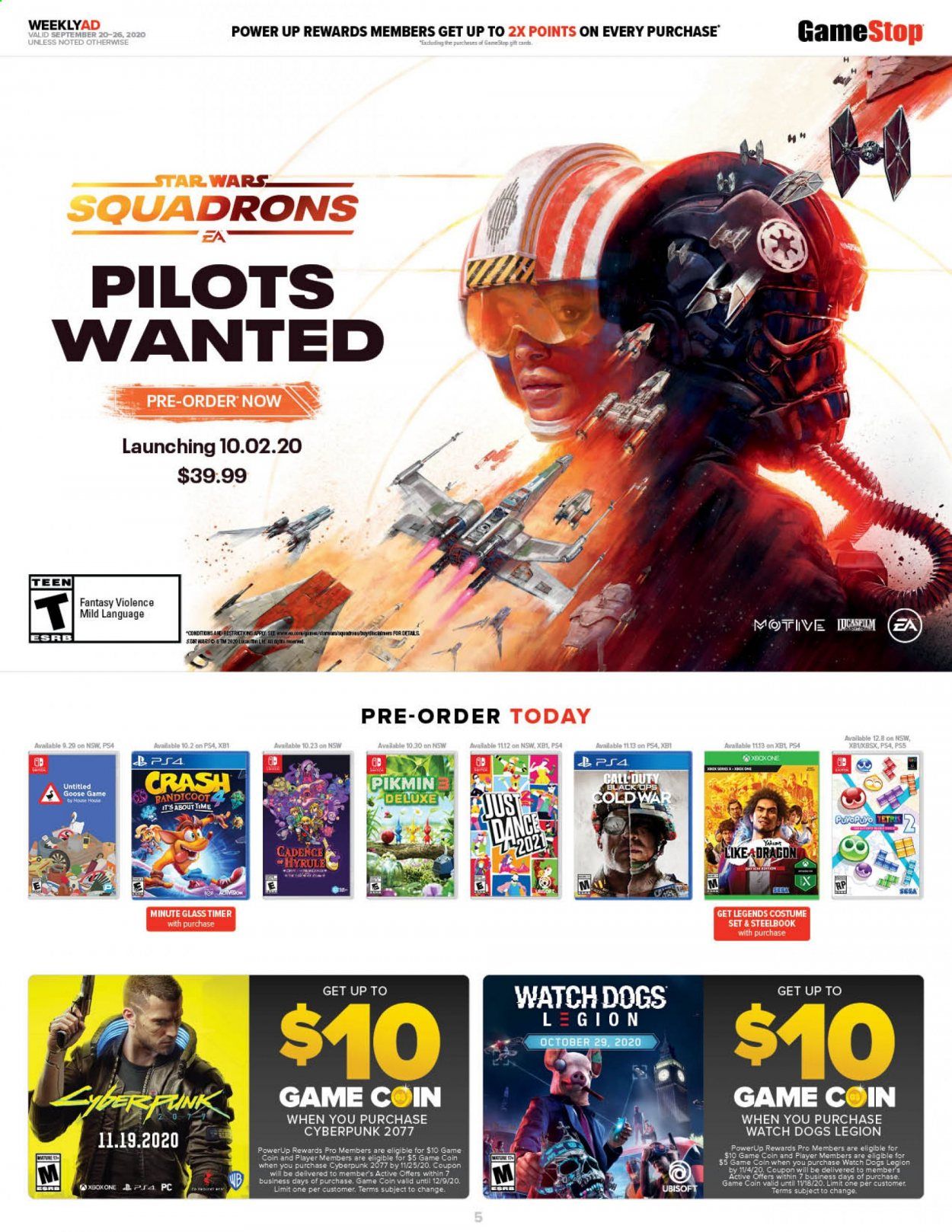 GameStop Weekly Ad Flyer September 20 to September 26
