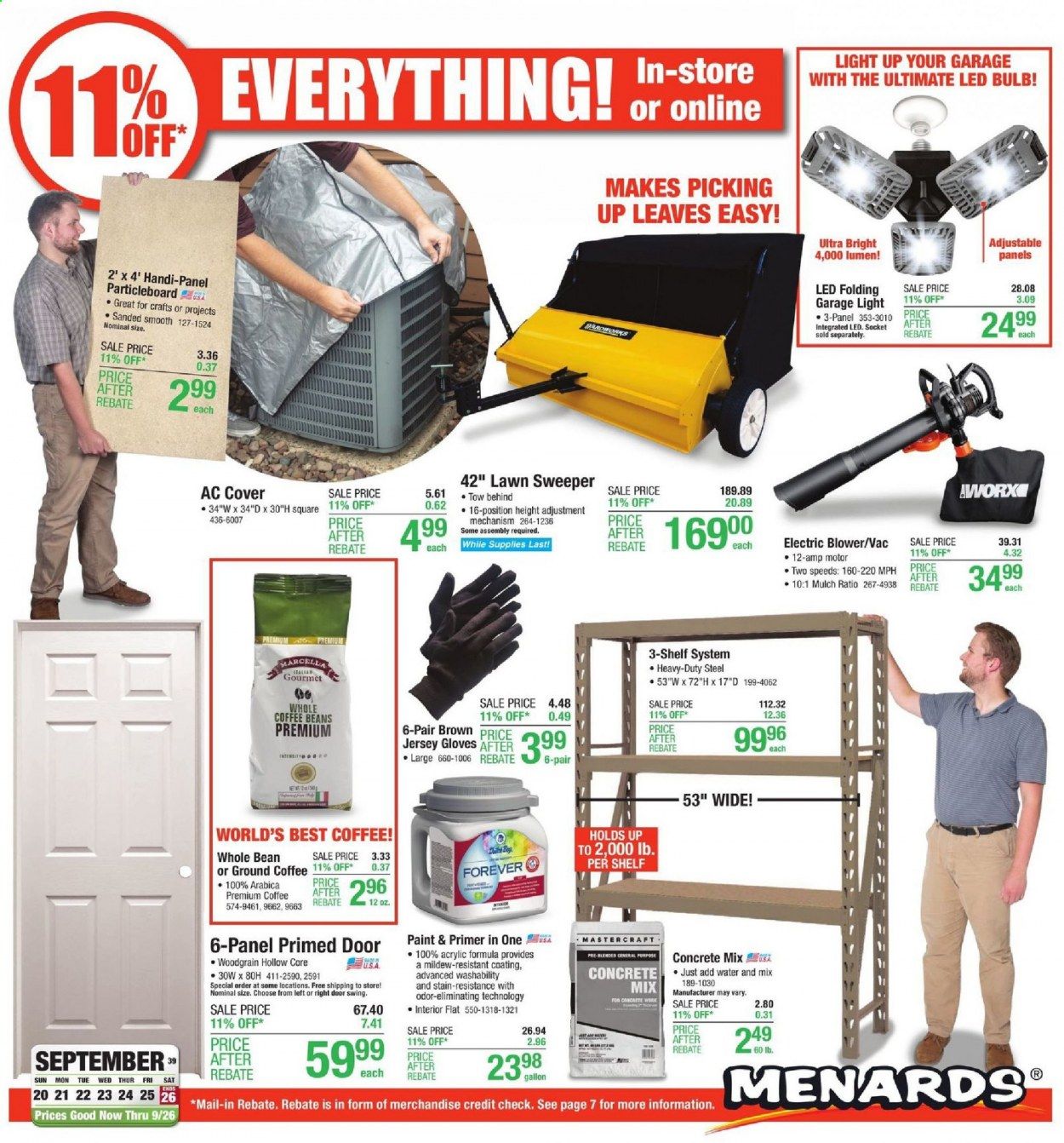 Menards Weekly Ad Flyer September 20 to September 26