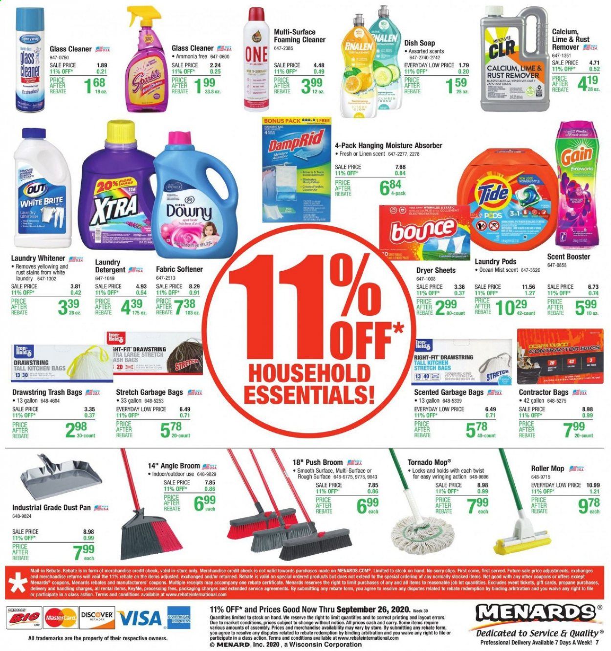 Menards Weekly Ad Flyer September 20 to September 26