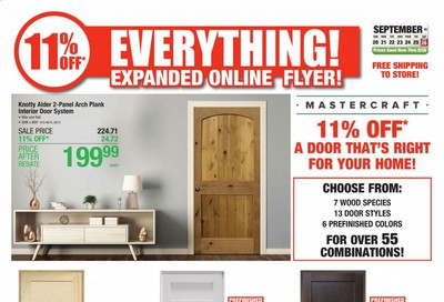 Menards Weekly Ad Flyer September 20 to September 26