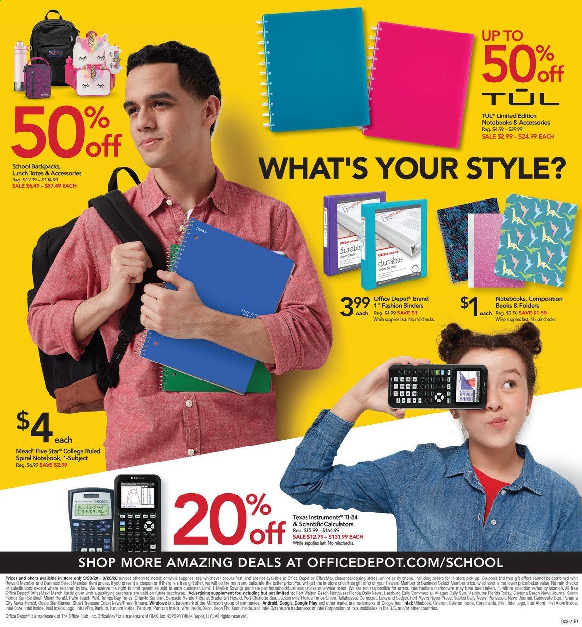 Office DEPOT Weekly Ad Flyer September 20 to September 26
