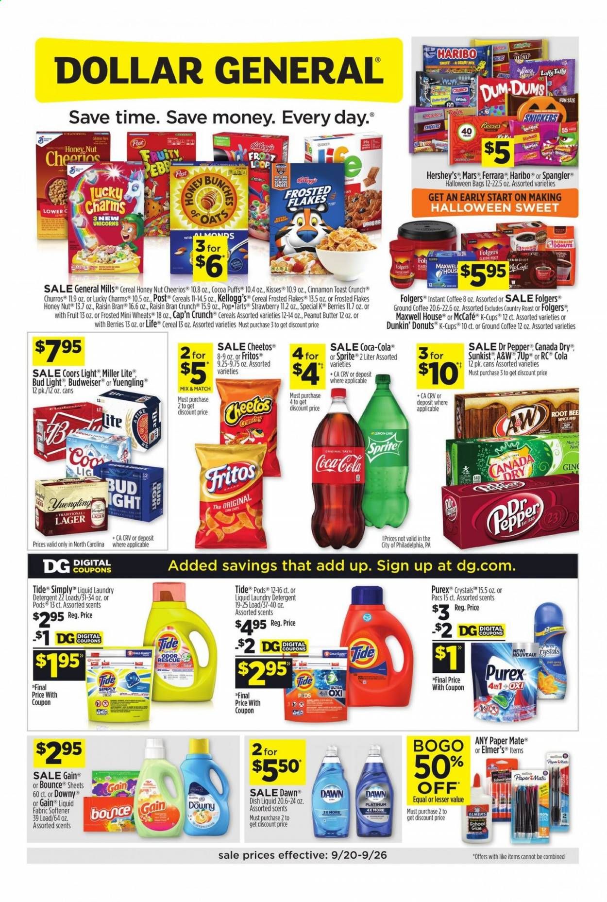 Dollar General (NC) Weekly Ad Flyer September 20 to September 26
