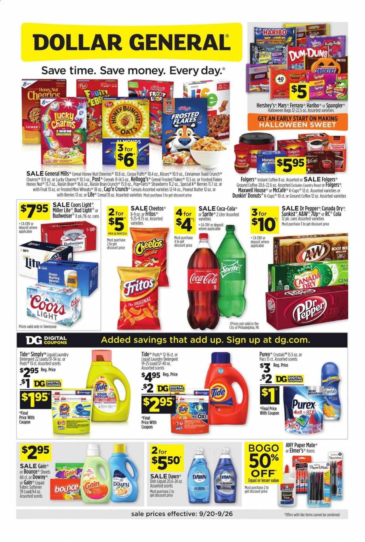Dollar General (TN) Weekly Ad Flyer September 20 to September 26