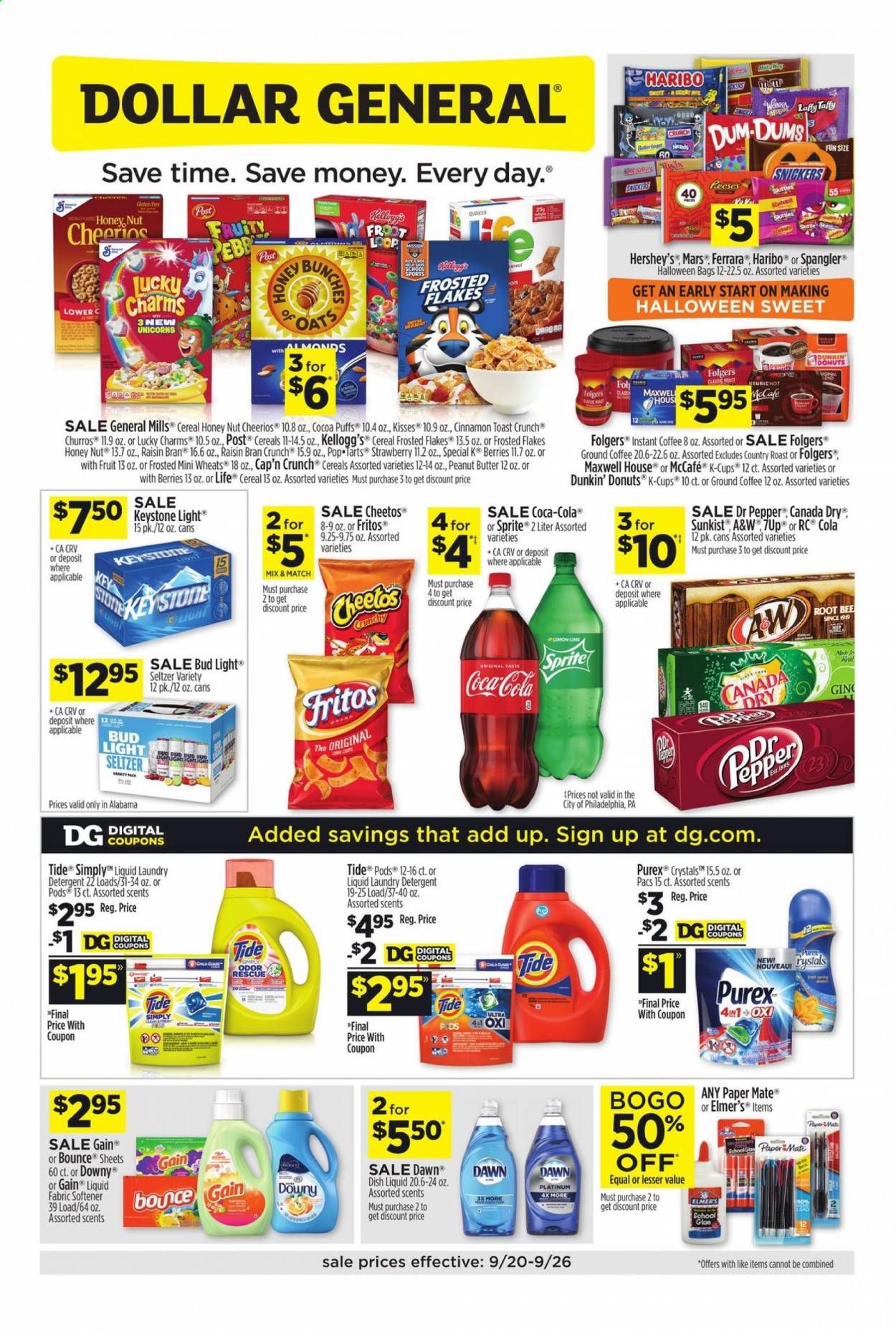 Dollar General (AL) Weekly Ad Flyer September 20 to September 26