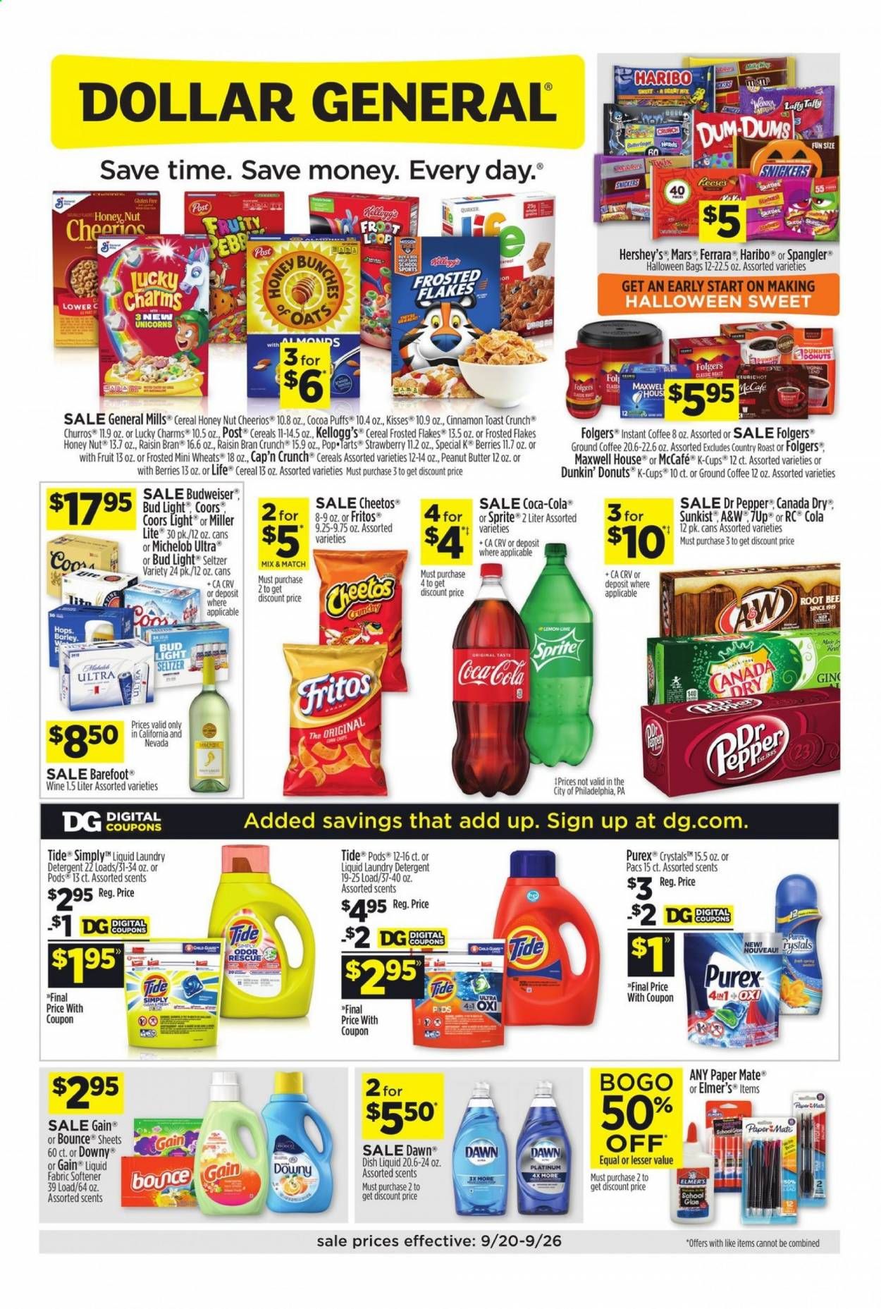 Dollar General (CA) Weekly Ad Flyer September 20 to September 26