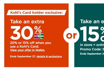 Kohl's Weekly Ad Flyer September 22 to September 29
