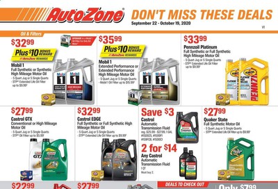 Autozone Weekly Ad Flyer September 22 to October 19