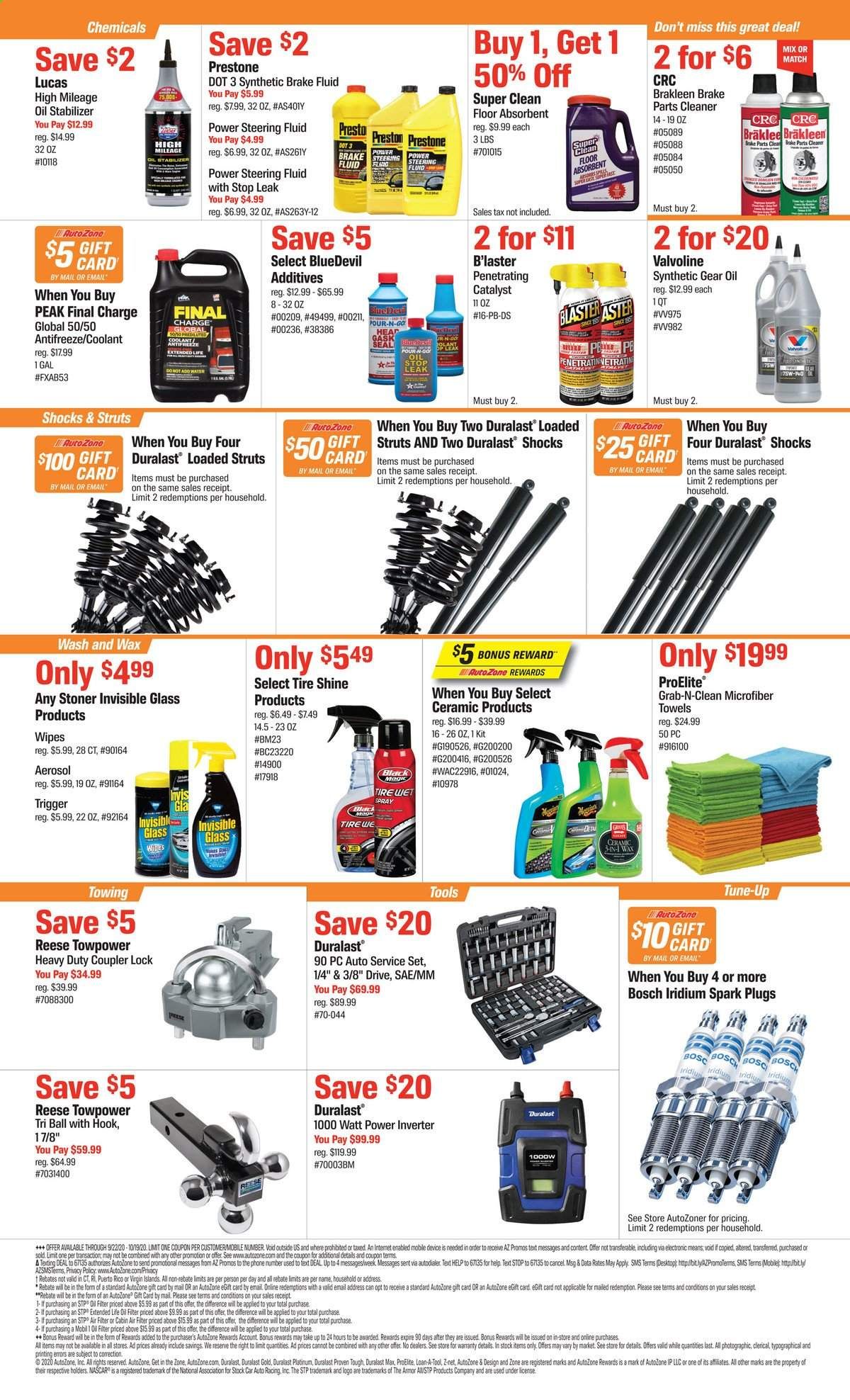 Autozone Weekly Ad Flyer September 22 to October 19