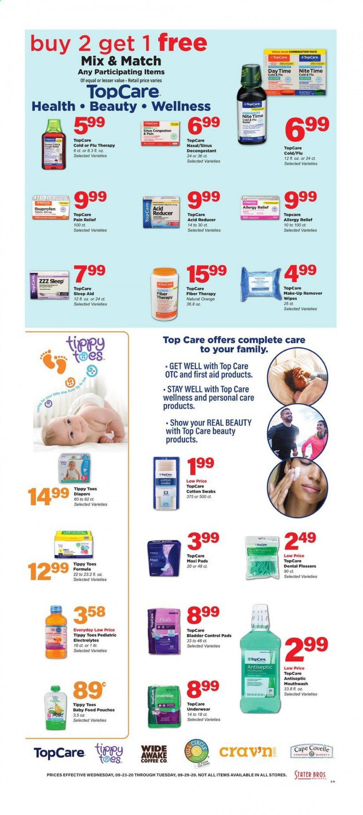 Stater Bros. Weekly Ad Flyer September 23 to September 29