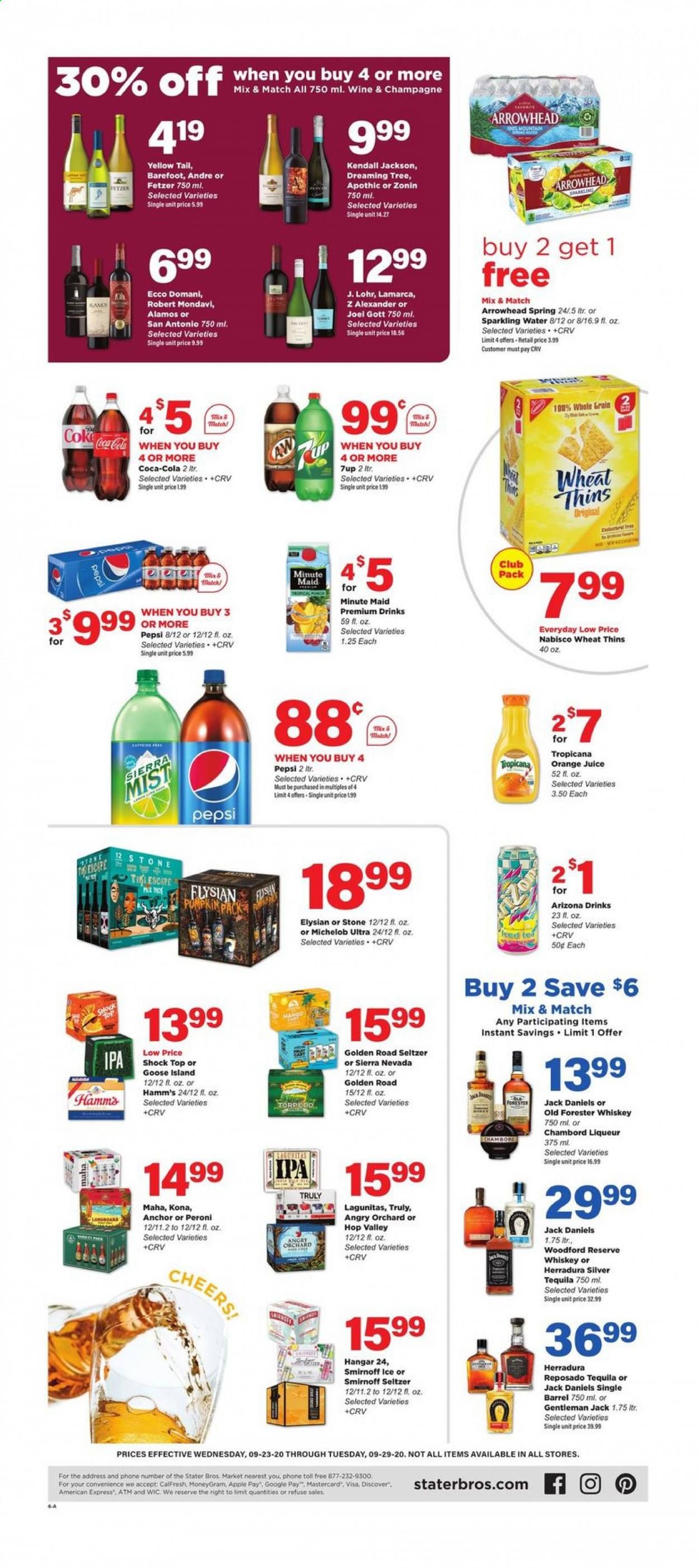 Stater Bros. Weekly Ad Flyer September 23 to September 29