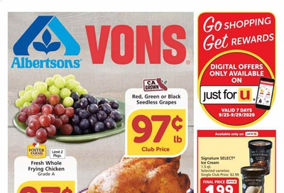 Vons Weekly Ad Flyer September 23 to September 29