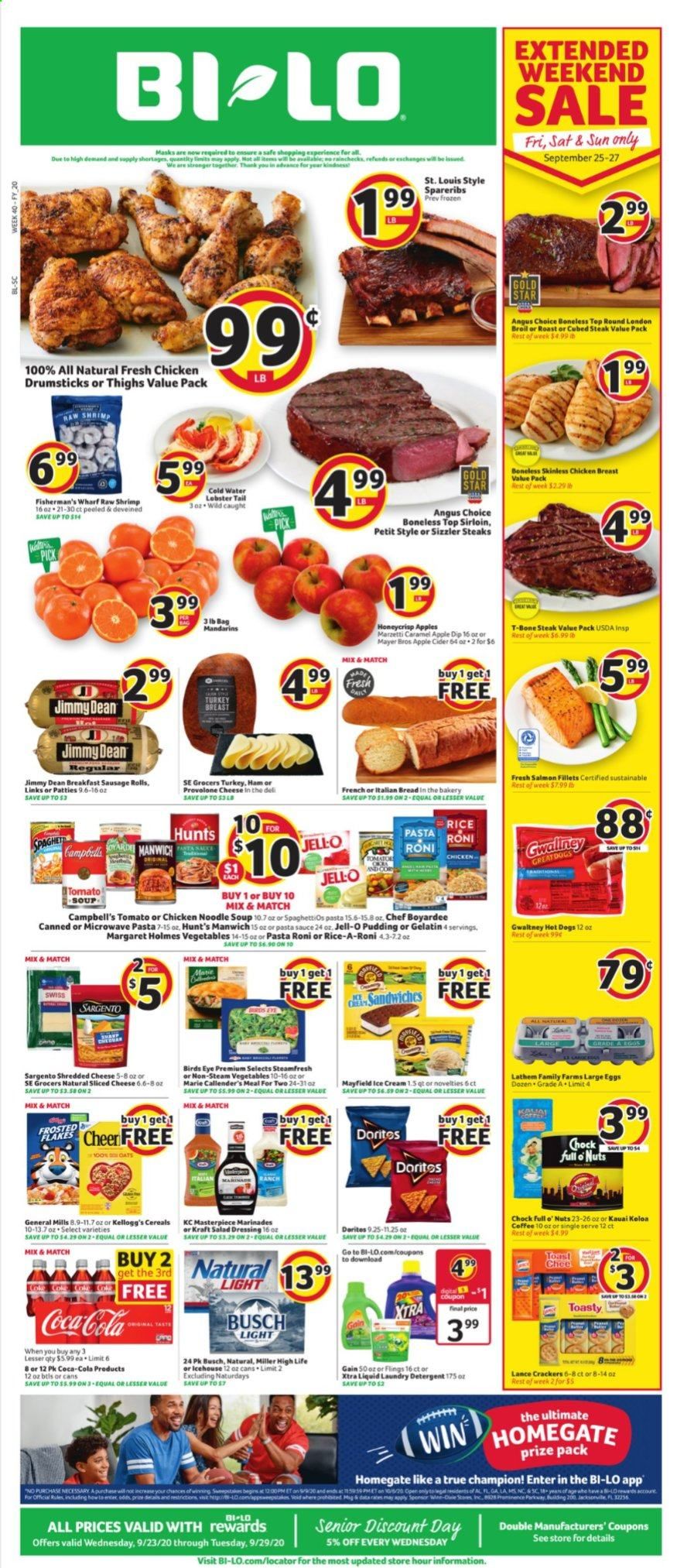 BI-LO Weekly Ad Flyer September 23 to September 29