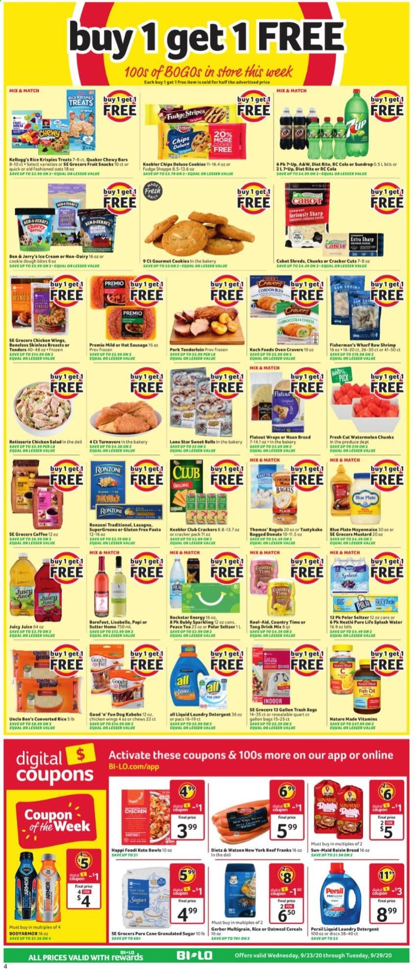 BI-LO Weekly Ad Flyer September 23 to September 29