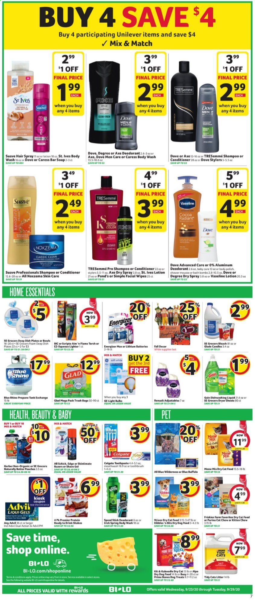 BI-LO Weekly Ad Flyer September 23 to September 29