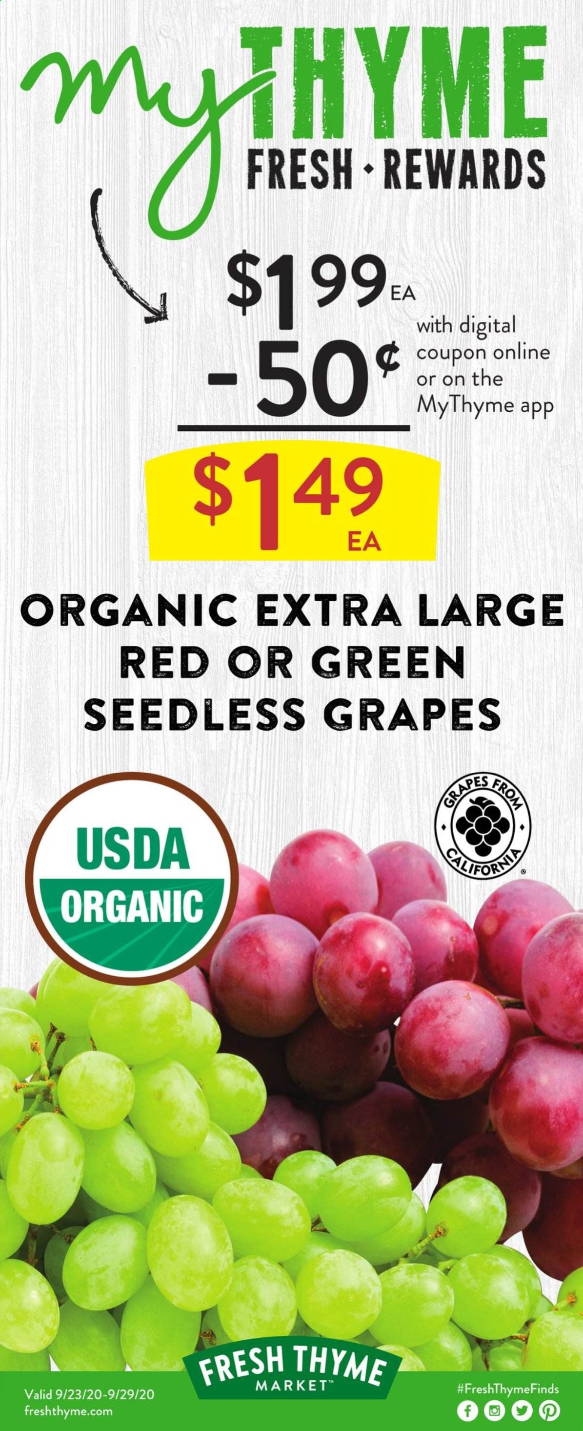 Fresh Thyme Weekly Ad Flyer September 23 to September 29