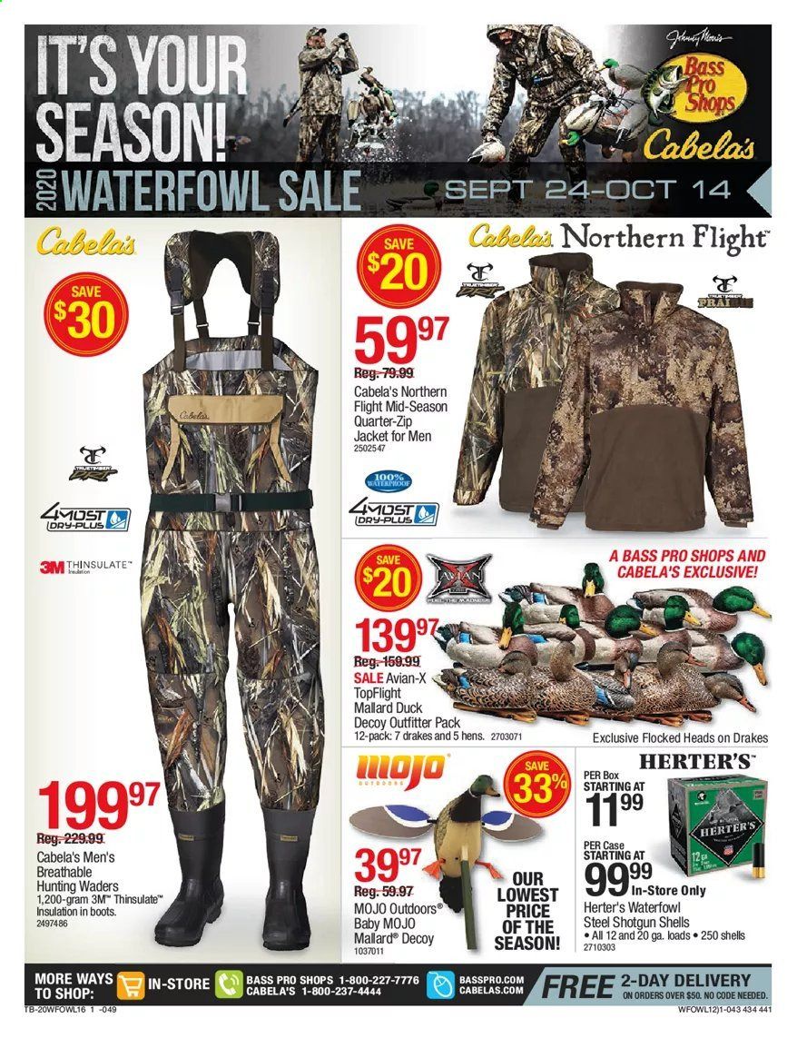 Cabela's Weekly Ad Flyer September 24 to October 14