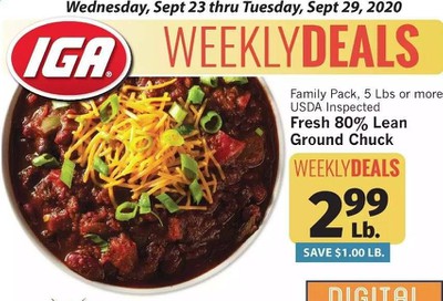 IGA Weekly Ad Flyer September 23 to September 29